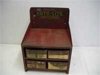 Vintage Auto-Lite Metal Service Parts Rack