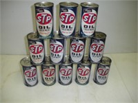 Vintage Metal STP Oil Treatment Advertising Cans