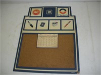 1980 AC Delco Calendar Corkboard  19x24 Inches
