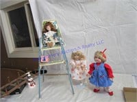 DOLLS AND CHAIR
