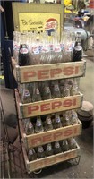 Vtg Pepsi Advertising/Product Display Cart w/ 4