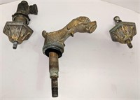 Art Nouveau Brass Faucet, Dolphin Faucet &