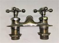 Antique Brass Wall Mounted Faucet Handle Set