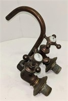 Antique Brass Faucet, 4 1/2" Faucet Reach, 8" x