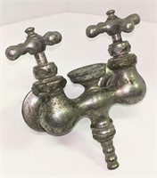 Antique Brass Wall Mounted Faucet Handle Set, 6