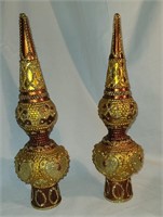 Pair of Jeweled Tree Toppers