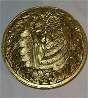 Gold and Silver tone round Angel Box