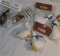 Lot of 7 bird ornaments