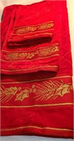 3 - Red Towels Small, Medium, Large