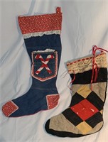 2 - Vintage Handmade Stockings