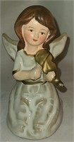 Vintage Handpainted Angel Bell 4.25" ceramic