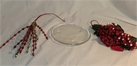 Glass Candle Tray 6" with