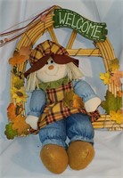 Fall Welcome Wreath w/ Scarecrow