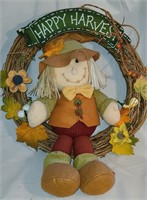 12" Grapevine Happy Harvest Wreath with