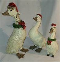 3-Christmas Geese resin made to look like
