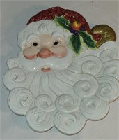 Santa ceramic serving tray by Fitz & Floyd