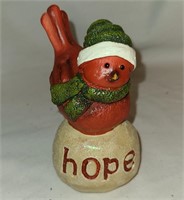 Cute Cardinal on a stone of Hope 4" tall