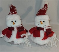 2 - Snowman Gift Jars 7.5" tall