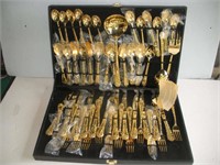 24Kt Gold Plated Flatware, Service for 12