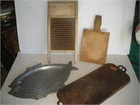 Griddle, Cutting Board, Wash Board and Tray