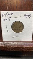 1857 Flying Eagle penny