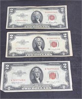 1953c 2 dollar red seal