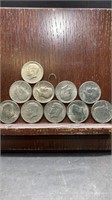 10 1971 Kennedy Half Dollars