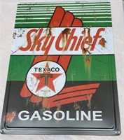 Texaco Sky Chief Gasoline Metal Sign