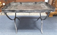 Metal Tray Topped Table. Made in Italy