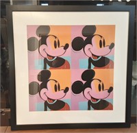 Mickey Mouse 4 square Andy Warhol Print
