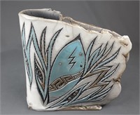 Raku Fired Native American Vase