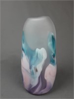 Unique Hand blown Frosted Art Glass Vase