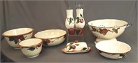 11 piece Franciscan "Apple" collection including..