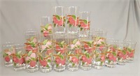 26 piece Franciscan "Apple" Juice & water glasses