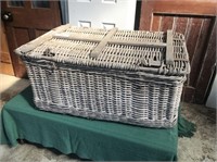 Cane Wicker Fisherman's Basket 100 x 57 x 45cm