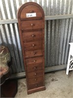 Timber 10 Drawer Storage Unit H-143 cm