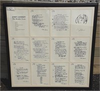 Beatles John Lennon 12 Song Framed Print