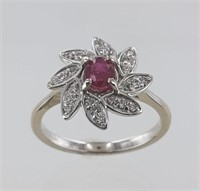 14KT Yellow Gold Oval Ruby Ring