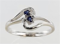 14KT White Gold Sapphire Ring