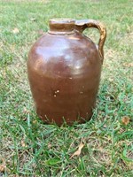 Primitive Pottery Jug - Brown Glaze