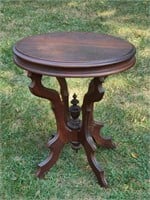 Antique Walnut Oval Lamp Table