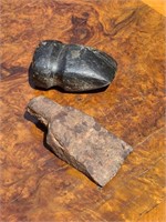 Two Axe Heads - Stone & Early Iron