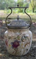 Antique Transfer Ware Schweppes Biscuit Jar