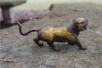 Ming (?) Gilt Bronze Lion / Foo w/ Patina