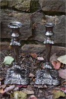 Antique Gorham Plated Silver Candlesticks