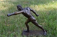 Unmarked Bronze Sculpture of Ancient Greek Athlete