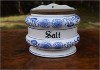 Porcelain Wall Mount Salt Container - Kalk (?)