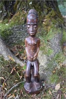 Antique African Carved Figure of Man on Stool