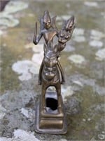 Circa 17th Century 2- Piece Brass Figure