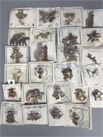 25 Piece Handmade Metal Brooch Collection #1
